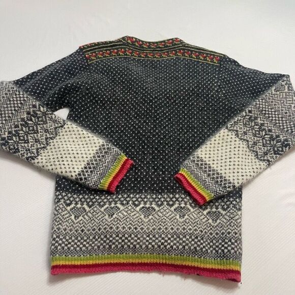 Limited VTG Wool Angora Rabbit Hair Nordic Cardigan Sweater Size Small - Picture 9 of 10
